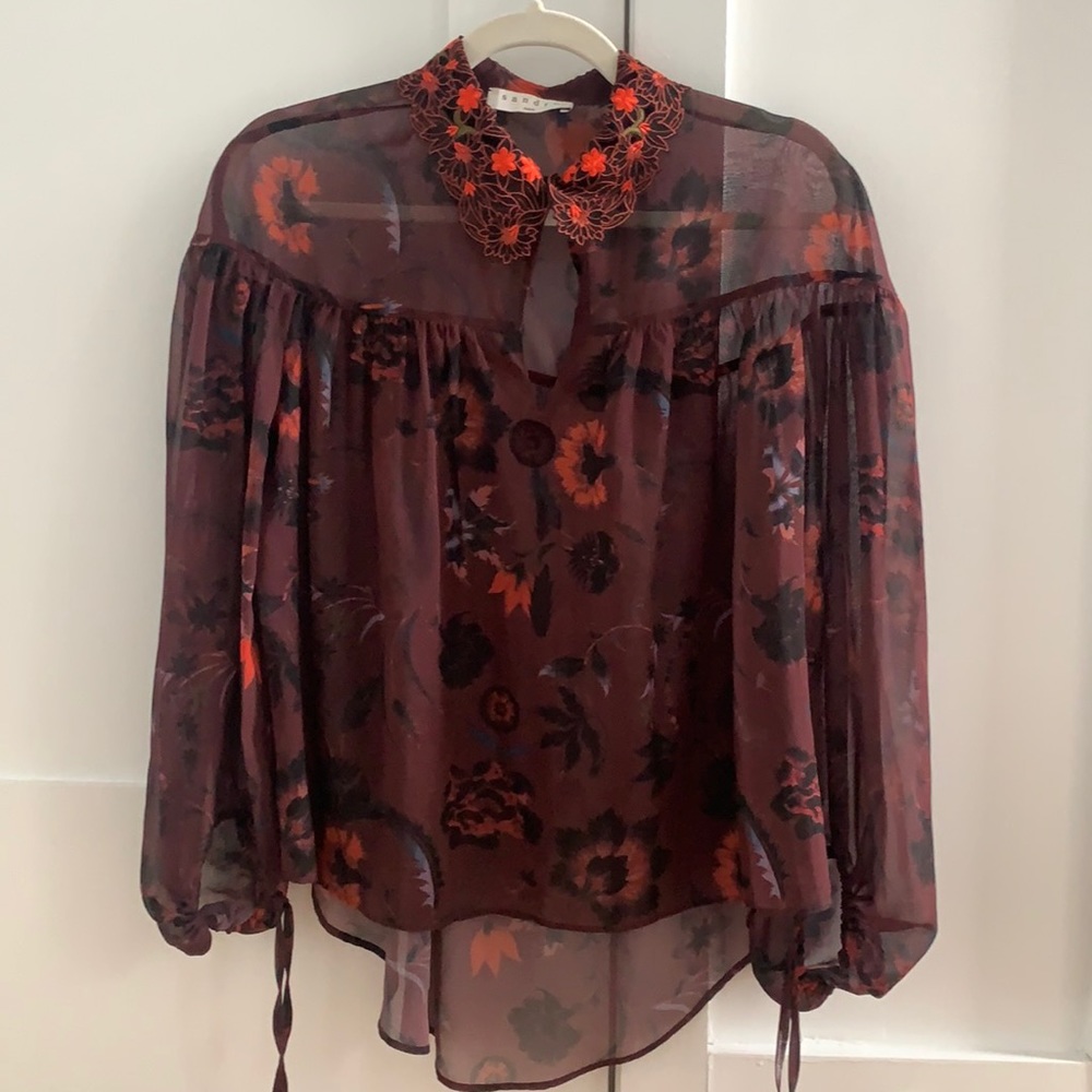 Sandro sheer top